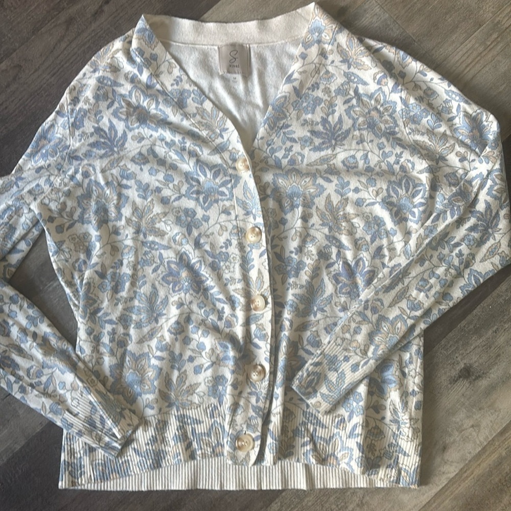 Sioni Sweater Cardigan size M floral